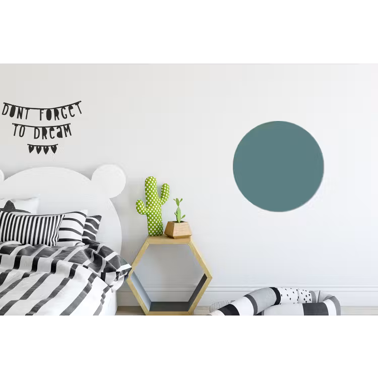 Serene - Teal - Blauw Wandcirkel aluminium klein 190 -kinderkamer