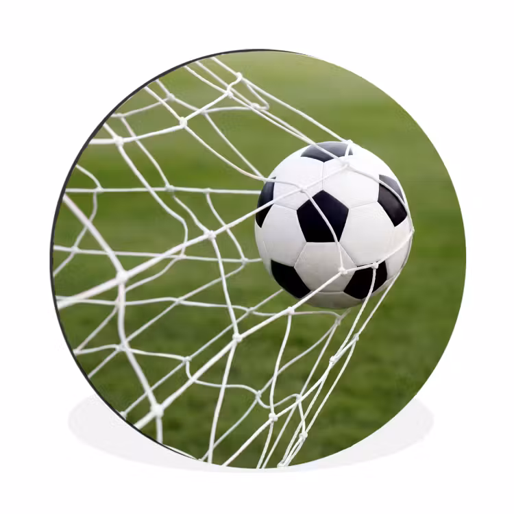 Voetbal - Goal - Net - Sport Wandcirkel aluminium klein -3d