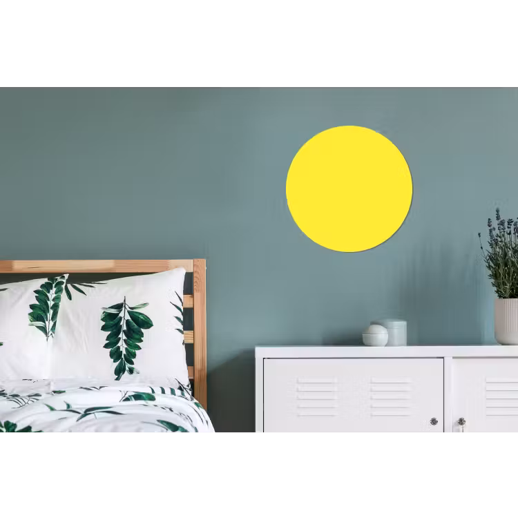 Soft - Custard - Geel Wandcirkel aluminium klein 190 -slaapkamer
