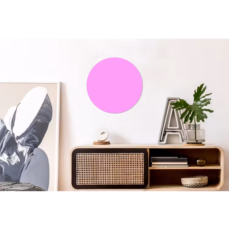 Soft - Lavender - Roze Wandcirkel aluminium klein 190 -kantoor