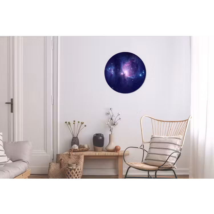 Ruimte - Sterren - Kleurrijk Wandcirkel aluminium klein -woonkamer