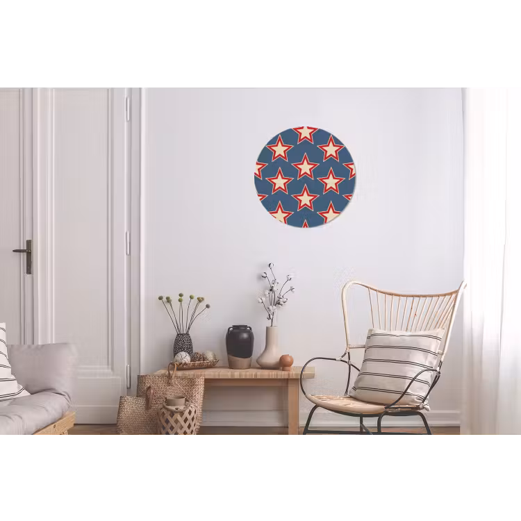 Ster - Klassiek - Blauw Wandcirkel aluminium klein 190 -woonkamer