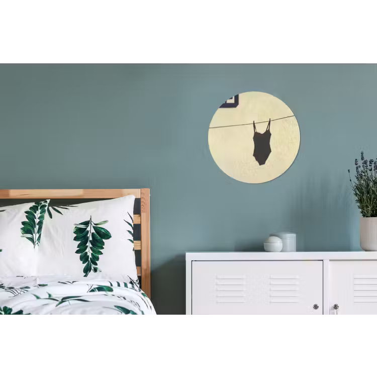 Badpak - Schaduw - Muur - Zomer - Minimalistisch Wandcirkel aluminium klein -slaapkamer