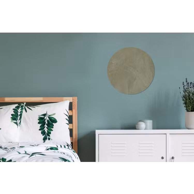 Textuur - Betonlook - Achtergrond - Modern - Groen Wandcirkel aluminium klein -slaapkamer