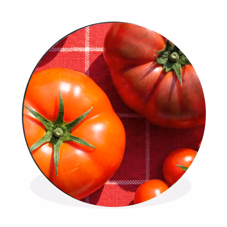 Wall circle - Aluminum - Tomato - Red - Food - Tomaat - Rood - Eten Wandcirkel aluminium klein