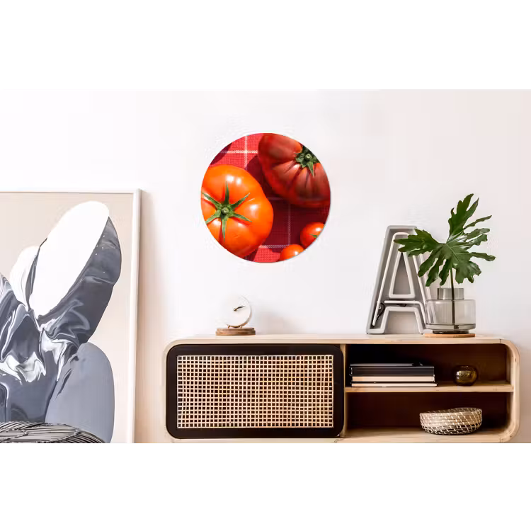 Wall circle - Aluminum - Tomato - Red - Food - Tomaat - Rood - Eten Wandcirkel aluminium klein