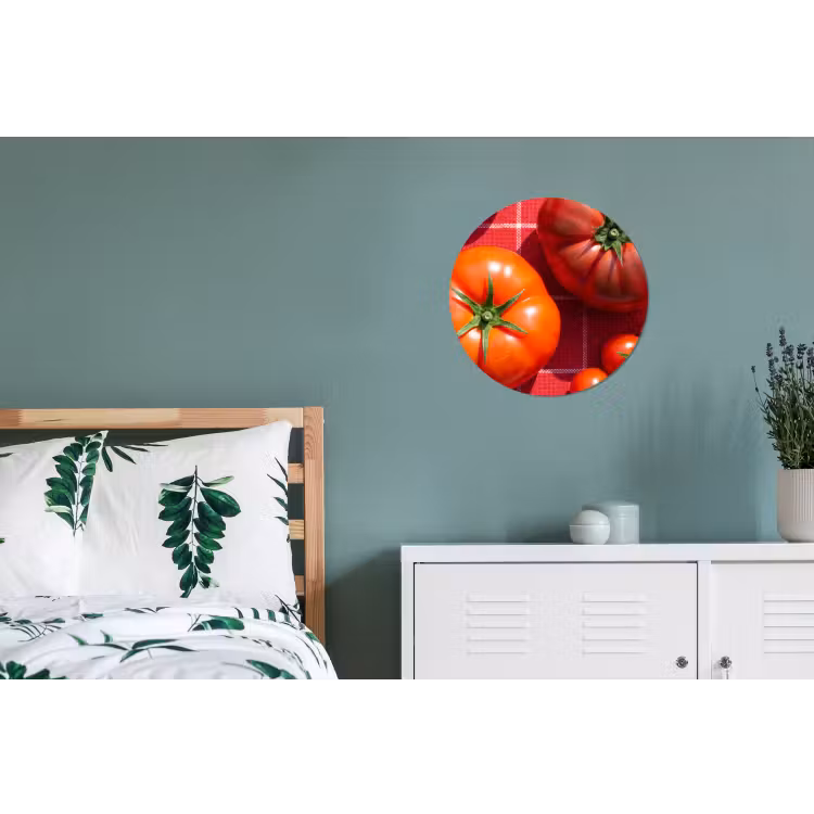 Wall circle - Aluminum - Tomato - Red - Food - Tomaat - Rood - Eten Wandcirkel aluminium klein
