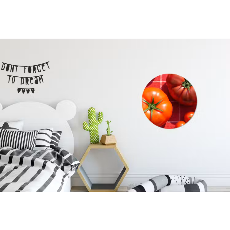 Wall circle - Aluminum - Tomato - Red - Food - Tomaat - Rood - Eten Wandcirkel aluminium klein