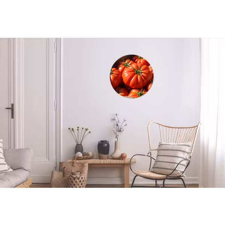 Wall circle - Aluminum - Tomato - Wooden - Crate - Tomaat - Houten - Kist Wandcirkel aluminium klein