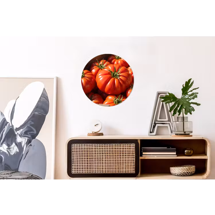 Wall circle - Aluminum - Tomato - Wooden - Crate - Tomaat - Houten - Kist Wandcirkel aluminium klein