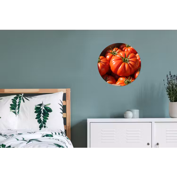 Wall circle - Aluminum - Tomato - Wooden - Crate - Tomaat - Houten - Kist Wandcirkel aluminium klein