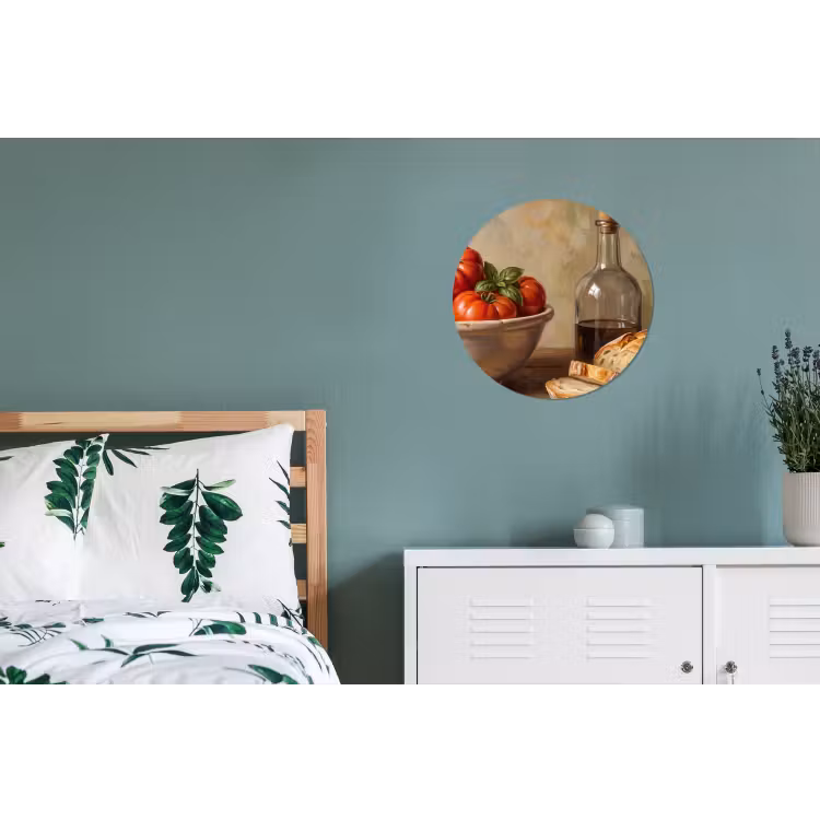 Wall circle - Aluminum - Tomatoes - Bowl - Food - Tomaten - Kom - Eten Wandcirkel aluminium klein