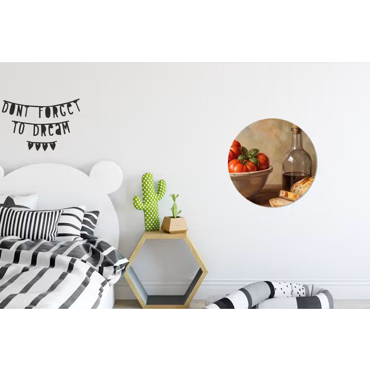 Wall circle - Aluminum - Tomatoes - Bowl - Food - Tomaten - Kom - Eten Wandcirkel aluminium klein