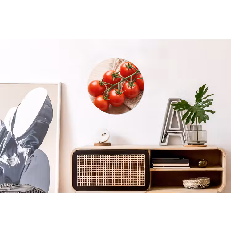 Wall circle - Aluminum - Tomatoes - Fresh - Food - Tomaten - Vers - Eten Wandcirkel aluminium klein