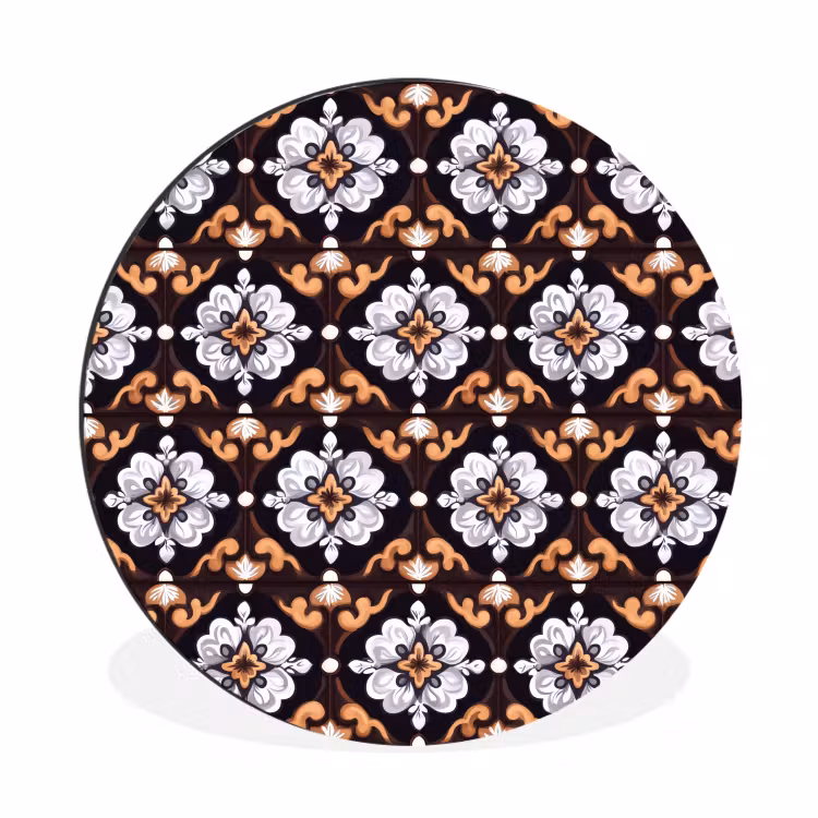 traditioneel - Element - Kleurrijk Wandcirkel aluminium klein 190 -3d