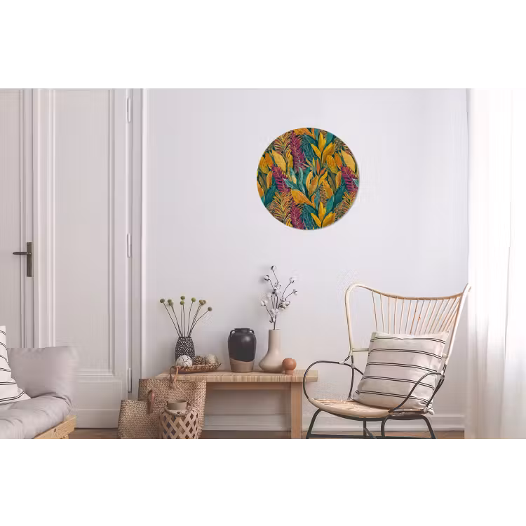 Tropische - Botanisch - Patroon - Kleurrijk - Exotisch Wandcirkel aluminium klein 190 -woonkamer