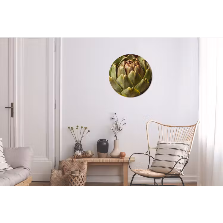Wall circle - Aluminum - Vegetable - Artichoke - Green - Groente - Artisjok - Groen Wandcirkel aluminium klein