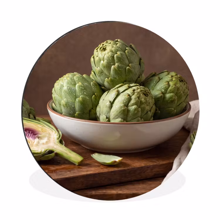 Wall circle - Aluminum - Vegetables - Artichoke - Kitchen - Groenten - Artisjok - Keuken Wandcirkel aluminium klein