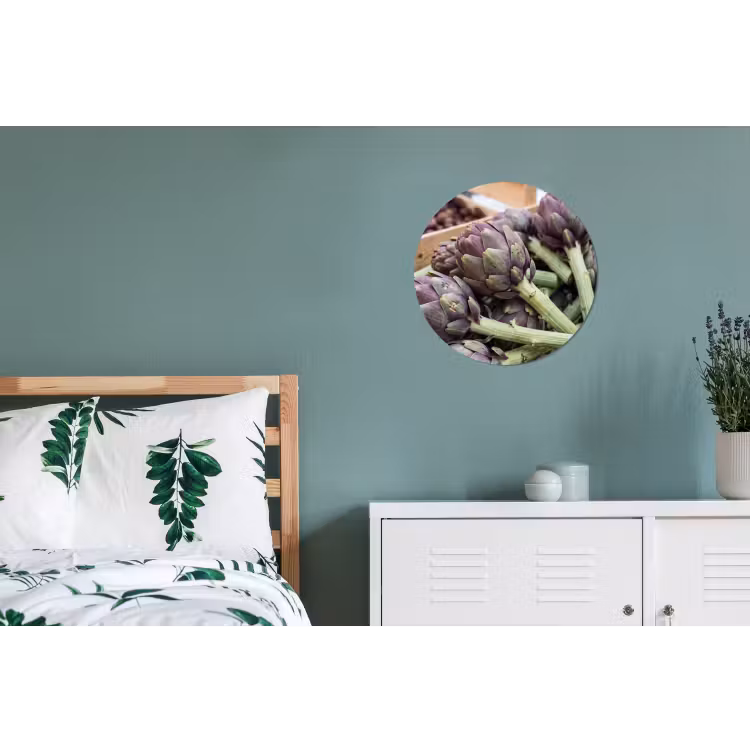 Wall circle - Aluminum - Vegetables - Market - Fresh - Groenten - Markt - Vers Wandcirkel aluminium klein