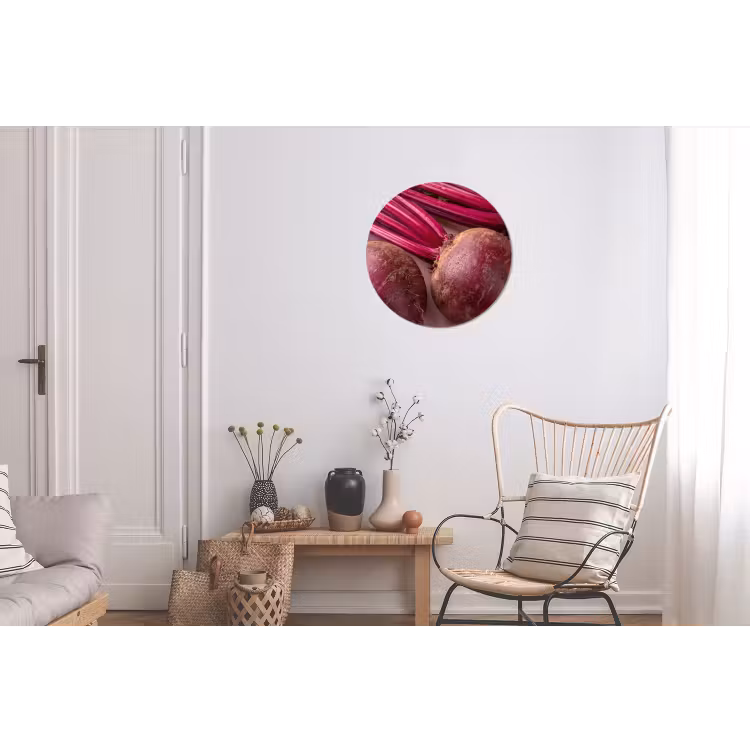 Wall circle - Aluminum - Vegetables - Red - Fresh - Groente - Rood - Vers Wandcirkel aluminium klein