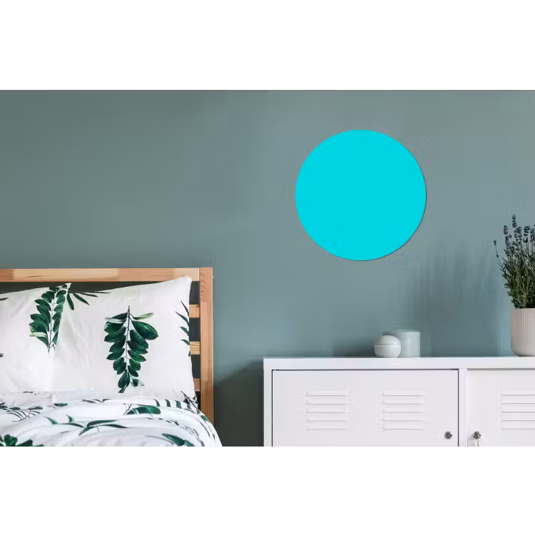 Vivid - Aquamarine - Turkoois Wandcirkel aluminium klein 190 -slaapkamer