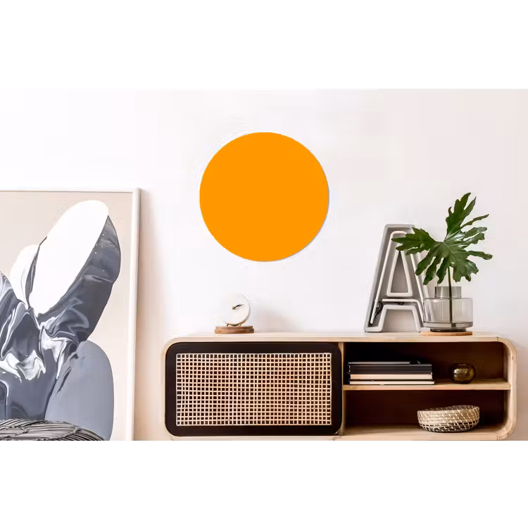 Warm - Ochre - Oranje Wandcirkel aluminium klein 190 -kantoor