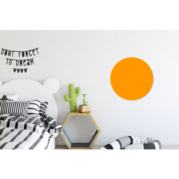 Warm - Ochre - Oranje Wandcirkel aluminium klein 190 -kinderkamer