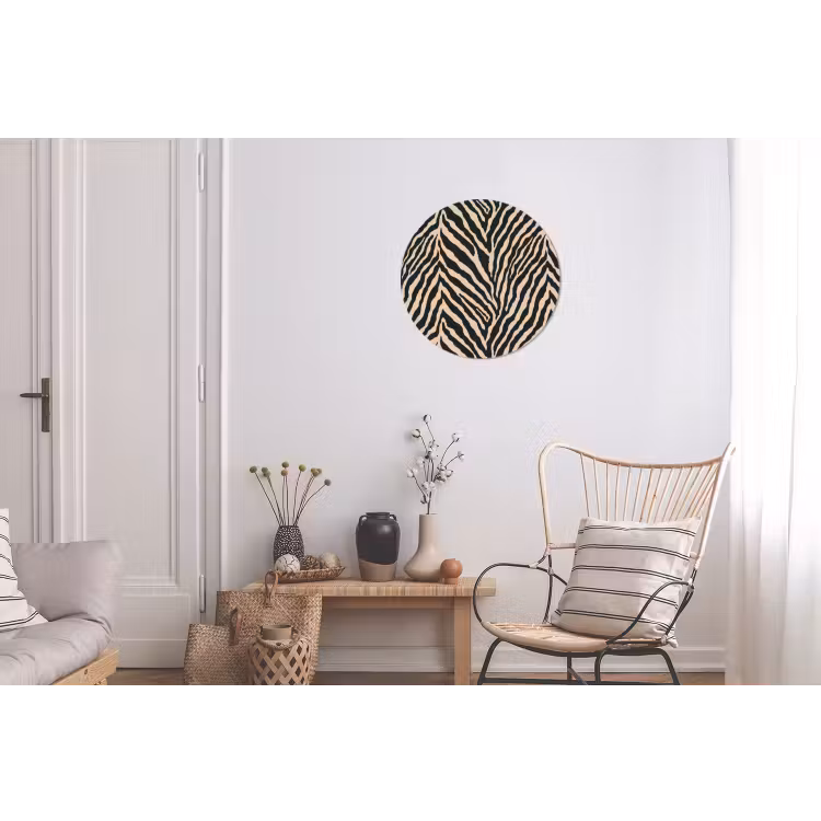 Zebra - Klassiek - Zwart Wandcirkel aluminium klein 190 -woonkamer