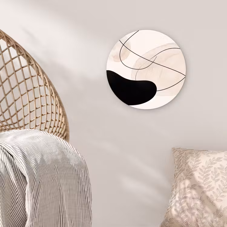 Wall circle - Glass - Abstract - Forms - Art - Abstract - Vormen - Kunst Wandcirkel plexiglas klein