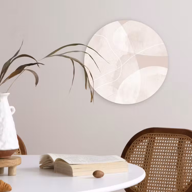 Wall circle - Glass - Art - Lines - Modern - Kunst - Lijnen - Modern Wandcirkel plexiglas klein
