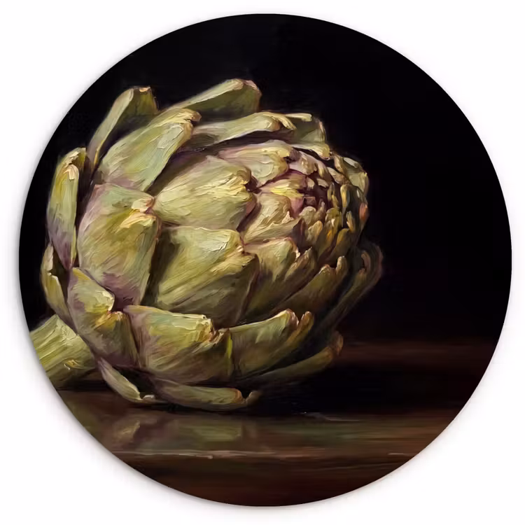 Wall circle - Glass - Artichoke - Food - Classic - Artichok - Eten - Klassiek Wandcirkel plexiglas klein