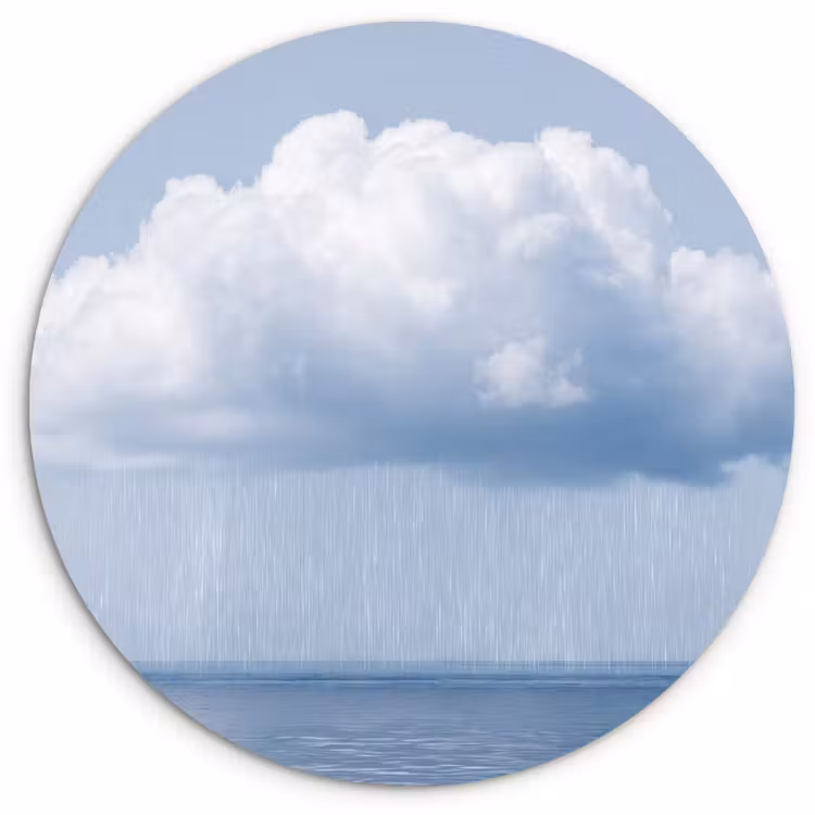 Wall circle - Glass - Cloud - Rain - Nature - Wolk - Regen - Natuur Wandcirkel plexiglas klein
