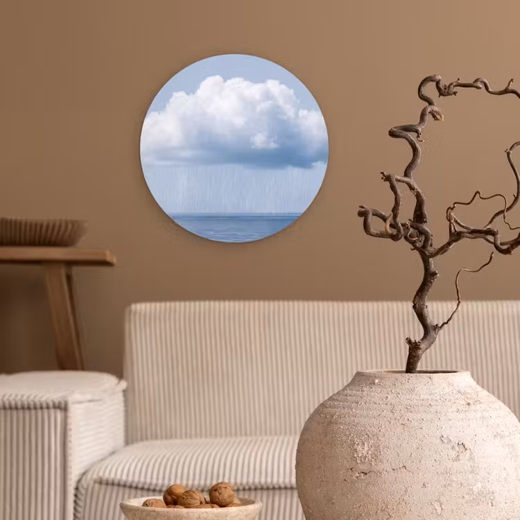 Wall circle - Glass - Cloud - Rain - Nature - Wolk - Regen - Natuur Wandcirkel plexiglas klein