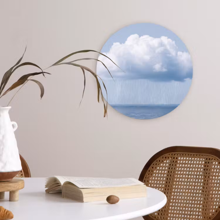 Wall circle - Glass - Cloud - Rain - Nature - Wolk - Regen - Natuur Wandcirkel plexiglas klein