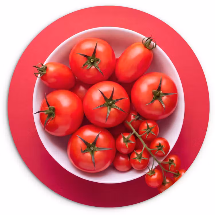 Wall circle - Glass - Dinner Plate - Red - Eten - Kom - Rood Wandcirkel plexiglas klein