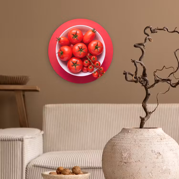 Wall circle - Glass - Dinner Plate - Red - Eten - Kom - Rood Wandcirkel plexiglas klein