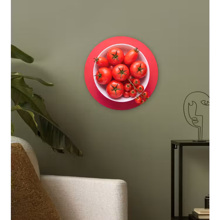 Wall circle - Glass - Dinner Plate - Red - Eten - Kom - Rood Wandcirkel plexiglas klein