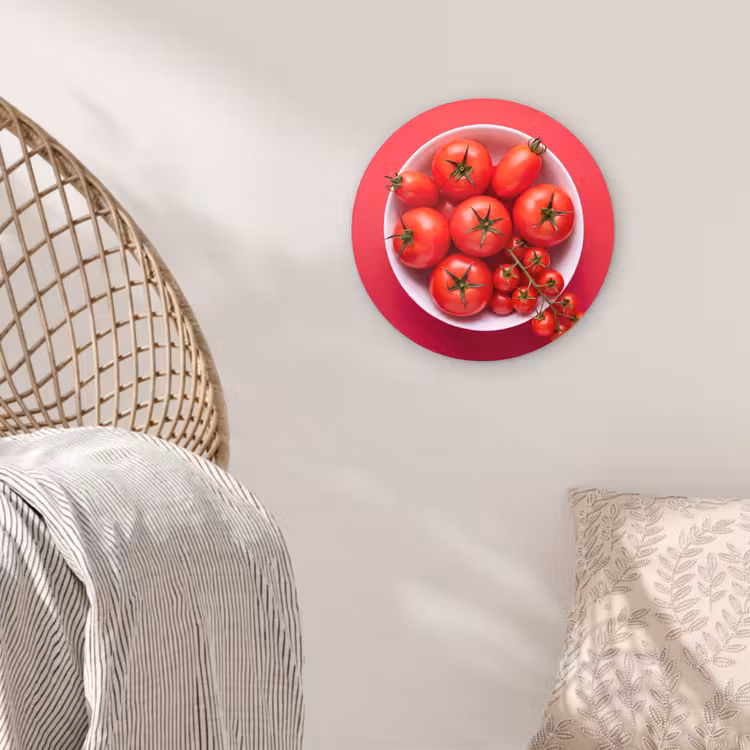 Wall circle - Glass - Dinner Plate - Red - Eten - Kom - Rood Wandcirkel plexiglas klein