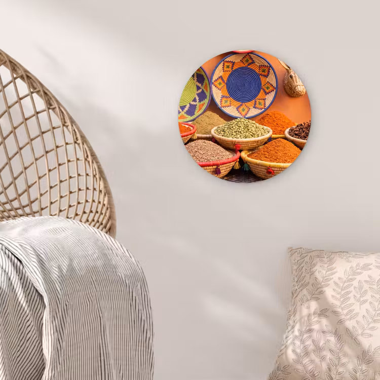 Wall circle - Glass - Food - Colorful - Culture - Eten - Kleurrijk - Cultuur Wandcirkel plexiglas klein