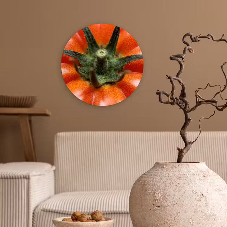 Wall circle - Glass - Food - Tomato - Red - Eten - Tomaat - Rood Wandcirkel plexiglas klein