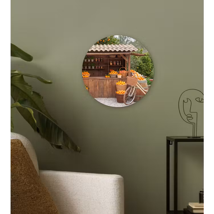 Wall circle - Glass - Fruit - Market - Rural - Fruit - Markt - Landelijk Wandcirkel plexiglas klein