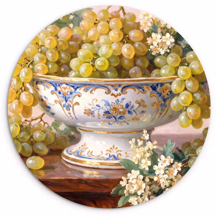 Wall circle - Glass - Fruit - Still Life - Classical - Fruit - Stilleven - Klassiek Wandcirkel plexiglas klein
