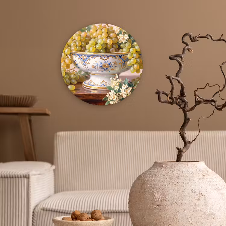 Wall circle - Glass - Fruit - Still Life - Classical - Fruit - Stilleven - Klassiek Wandcirkel plexiglas klein