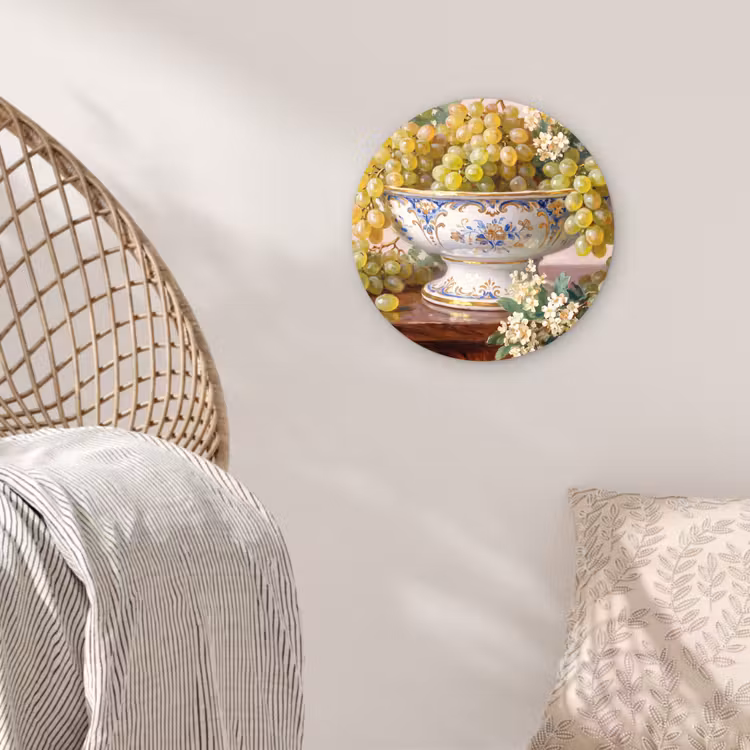Wall circle - Glass - Fruit - Still Life - Classical - Fruit - Stilleven - Klassiek Wandcirkel plexiglas klein