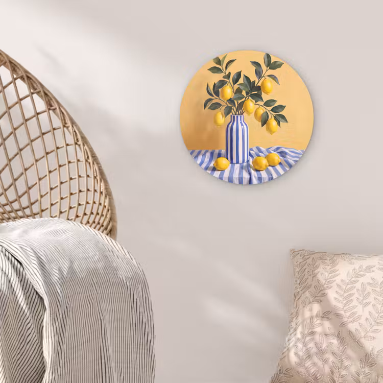 Wall circle - Glass - Lemon - Still Life - Modern - Citroen - Stilleven - Modern Wandcirkel plexiglas klein