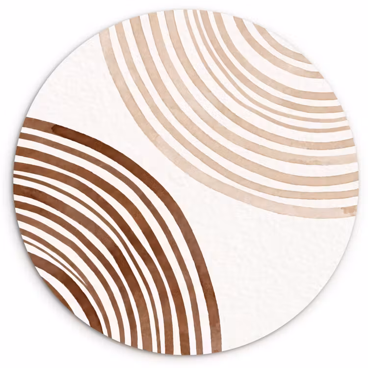 Wall circle - Glass - Lines - Minimalist - Art - Lijnen - Minimalistisch - Kunst Wandcirkel plexiglas klein
