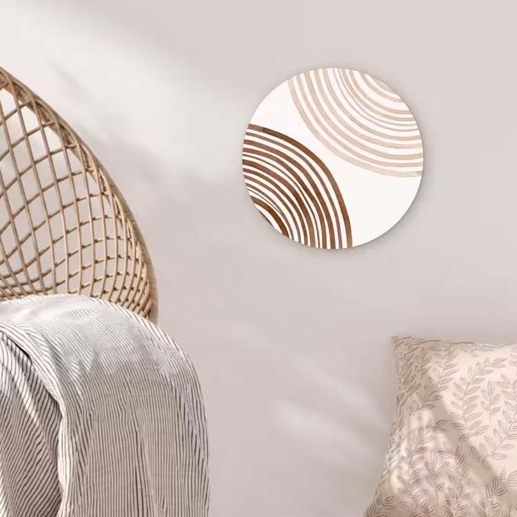 Wall circle - Glass - Lines - Minimalist - Art - Lijnen - Minimalistisch - Kunst Wandcirkel plexiglas klein