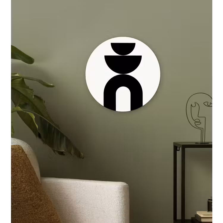 Wall circle - Glass - Minimalist - Art - White - Minimalistisch - Kunst - Wit Wandcirkel plexiglas klein