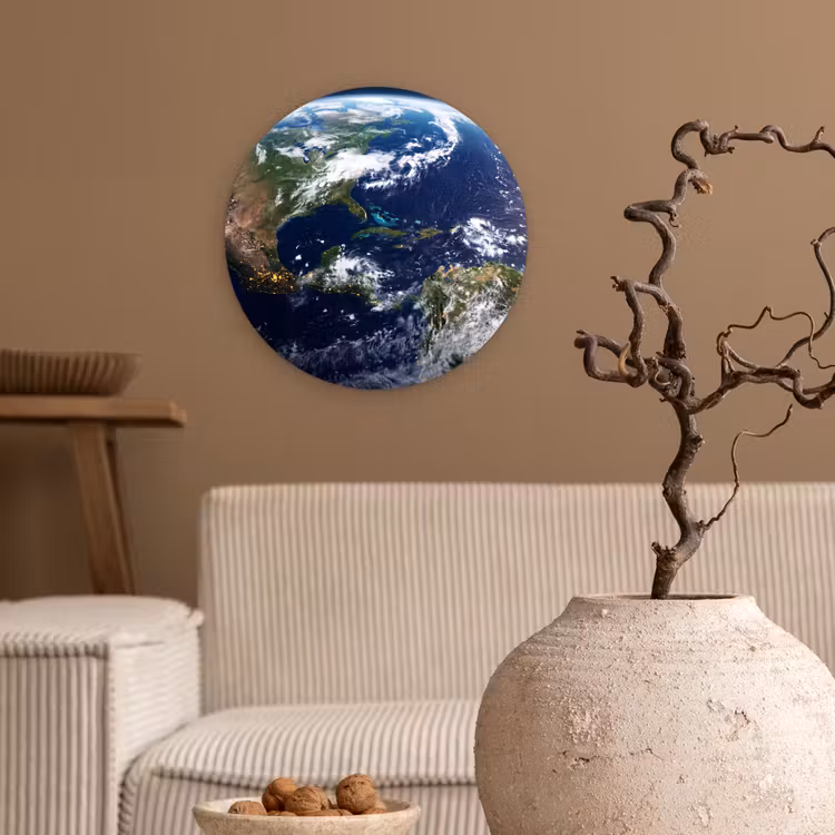 Wall circle - Glass - Planet - Space - Cosmos - Planeet - Ruimte - Kosmos Wandcirkel plexiglas klein