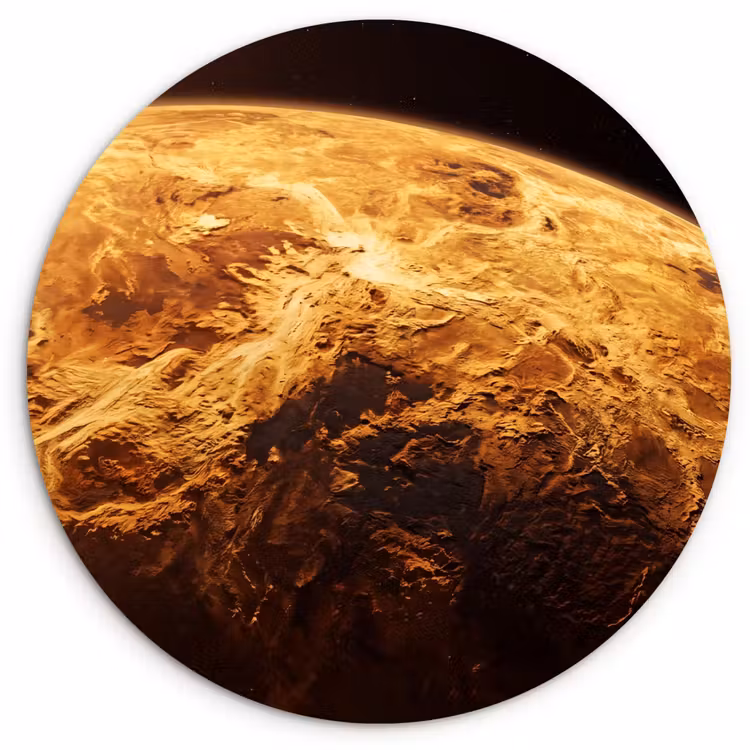 Wall circle - Glass - Planet - Space - Orange - Planeet - Ruimte - Oranje Wandcirkel plexiglas klein